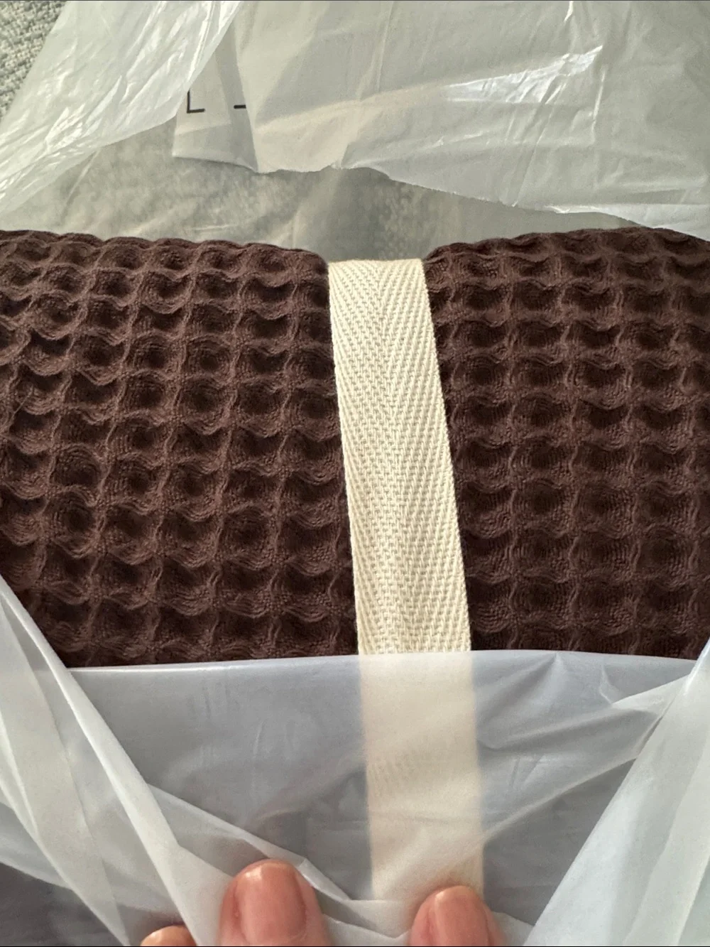 NWT QuinceOrganic Waffle Throw Blanket - Espresso